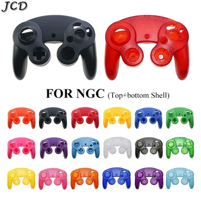 JCD For Gamecube NGC Controller Housing Shell Replacement Parts Top and Bottom Protective Cover