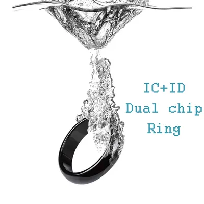 RFID IC ID Smart Dual Chip Ring 125Khz 13.56Mhz Changeable Secret Key T5577 Copier Rewriteable Clone