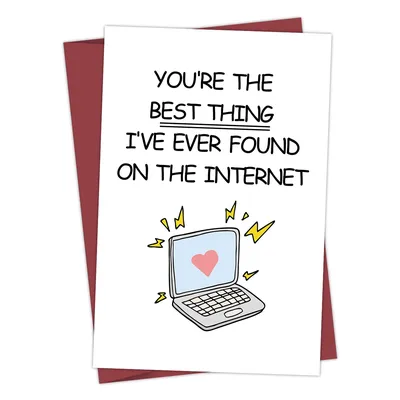 Funny Online Dating Card, Anniversary Card for Him Her, Birthday Card for Online Lover, Cyber Love