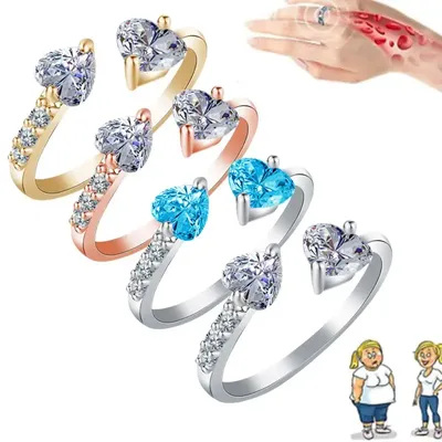 Women Torina Crystal Quartz Ionix Ring Ionix Therapy Quartz Crystal Ring for Weight Loss Lymph