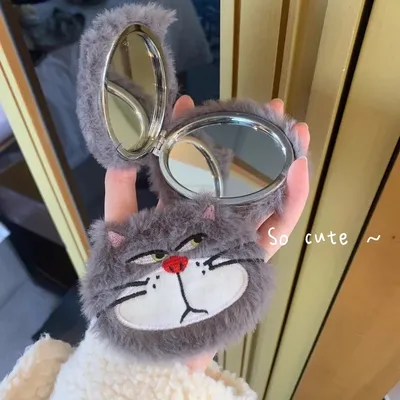 Lucifer Cat Girls' New Simple Modern Fun Creative Cute Cartoon Small Portable Flip Cover Two-Sided