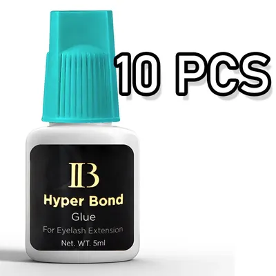 10 Bottles IBeauty Hyper Bond Glue for Eyelash Extensions Professional 5ml Korea Cyan Cap False