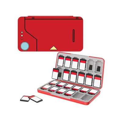 Suitable for Switch game card magnetic absorption cassette reader 24 in 1 red