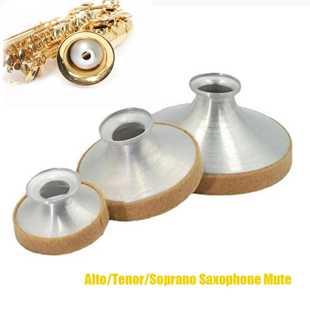High Quality Alto Tenor Soprano Aluminum Alloy Saxophone Mute Saxophone Muffler Woodwind Instrument Muffler Accessories