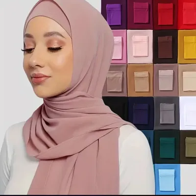 2Pcs Undercap Chiffon Hijab Set Thin Elastic Tube Head Cover Elegant Soft Cozy Breathable Sunscreen