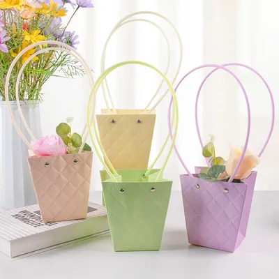 Portable Flower Packaging Box Wedding Decoration Gift Bag Handbag Valentine'S Day Birthday Party Decor Diy Bouquet Packaging