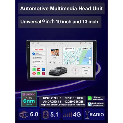 Upgradation UIS7870 Android 13 Universal Car Multimedia AI Voice mp5 Palyer gps navigation Carplay Auto Stereo Radio Head Unit