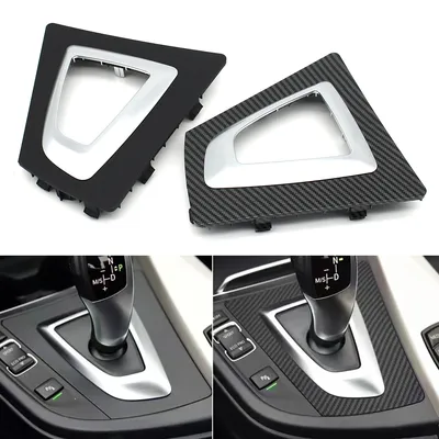 LHD Interior Car Shift Lever Bezel Gear Selector Carbon Fiber Cover Trim For BMW 3 4 Series F30 F31