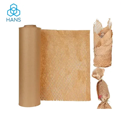 Honeycomb Folding Wrapping Material Brown 30cm Biodegradable Diy Decorative Gift Improve Packing Efficiency Cushioning Paper