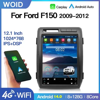 12.1''For Ford F150 Raptor 2009-2012 Tesla Style Car GPS Navigation Multimedia Player Radio HD Android 14 Carplay Unit Wifi 4G