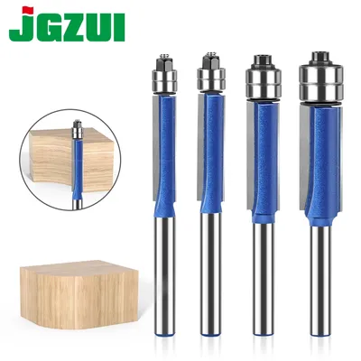 1/4′′ 5/16′′ 3/8′′1/2′′ Router Bit 6mm 1/4′′ Shank Flush Trim Bit With Two Bearings Router Bits For