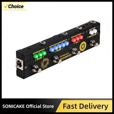 SONICAKE BOOM Ave. Bass Preamp DI Box Multi Effects Compressor Boost Fuzz Octave Pedal with FX Loop QCE-40
