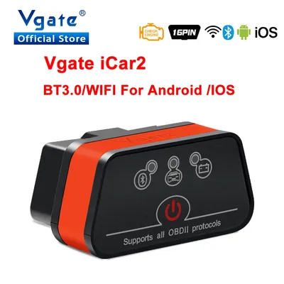 Vgate iCar2 obd2 Bluetooth WIFI Car Scanner Tool ELM327 V2.2 for IOS/Android OBD 2 OBD2 auto
