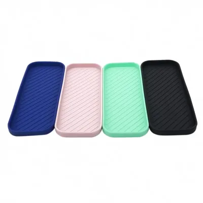 Silicone Drain Tray For Tableware Water Cup Fruit Vegetable Kitchen Sink Organizer Storage Tray