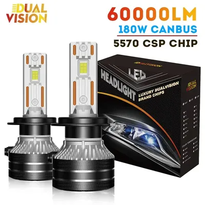 K5C H7 LED 60000LM Headlights Canbus 8000K H1 H4 H11 9012 HIR2 H8 H9 9005 9006 HB3 HB4 High Power