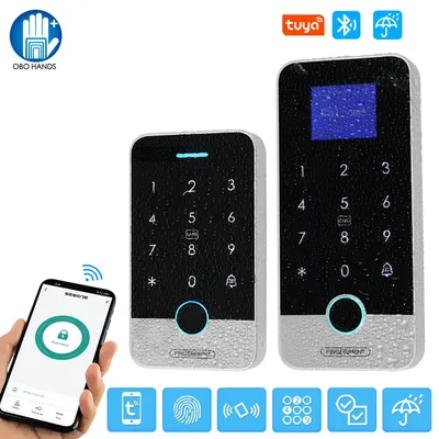 Waterproof Bluetooth Tuya APP Fingerprint Access Controller Standalone RFID Keyboard Touch Keypad