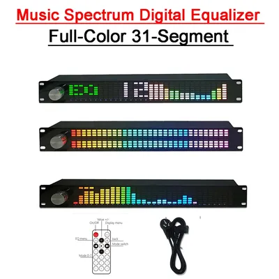 Music Spectrum Analyzer Digital Equalizer LED Full-color 31-segment EQ Tuning Level Indicator Atmosphere Light Voice Control