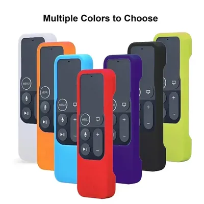 Colorful Silicone Protective Case Cover Anti-fall Skin for Apple TV 4 Remote Control Dust-proof Waterproof Protector Cover