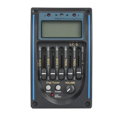 LC-5 5 Bands Acoustic Guitar Pickup EQ Preamp LCD Tuner Piezo Pickup Equalizer System for Acoustic