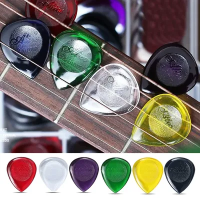 6Pcs Alice Stubby Guitar Picks Acoustic Electric Bass Plectrum Mediator 1/2/3mm Thickness Fast