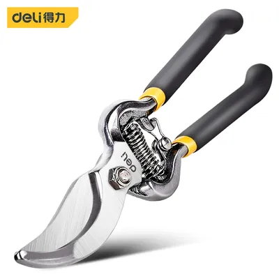 DELI 8 Inch Garden Pruner Shears SK5 Blade Pruning Scissors for Bonsai Fruit Trees Flowers Branches