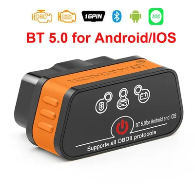 Konnwei ELM327 V1.5 Bluetooth 5.0 OBD2 Scanner ELM 327 V1 5 OBDII Auto Car Diagnostic Tools ODB2 OBD