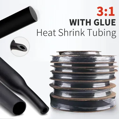 100 Meters/ 10M 3:1 Ratio Adhesive Lined Heat Shrink Tube Thicken With Glue Dual Wall Tubing