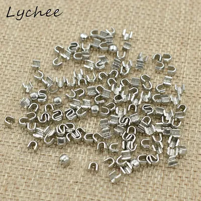 Lychee 150pcs 5# High Quality U Shaped Metal Zipper Up Stopper DIY Sewing Craft Clothes Pants Zipper