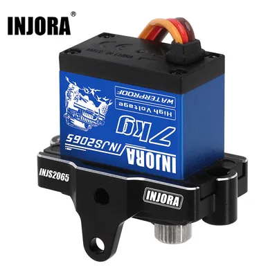 INJORA INJS2065 7KG High Voltage Waterproof 2065 Digital Servo with Mount for 1/18 RC Crawler TRX4M