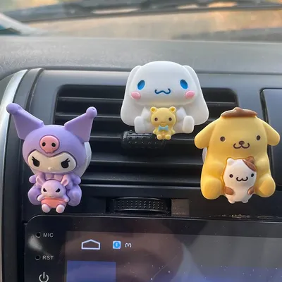 Sanrio Kuromi Cinnamoroll Car Air Outlet Fragrance Decoration Cute Melody Pompompurin Pochacco