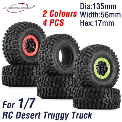 AUSTARHOBBY 17mm Hex RC Wheels and Tires 2.8in for 1/7 Desert Short Course Truck UDR Traxxas