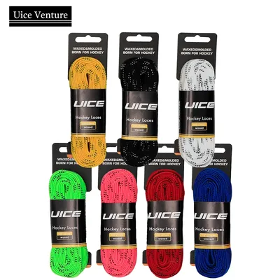 Ice Hockey Skate Laces 84-120in Dual Layer Braid Tips Waxed Tip Design Hockey Shoelaces Ice Hockey