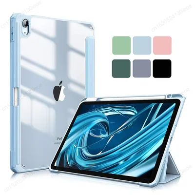 For iPad Case 10.2 9th 8th 7th 10 10th Generation Pro 11 13 2024 12.9 2022 Cover Pencil Holder Funda