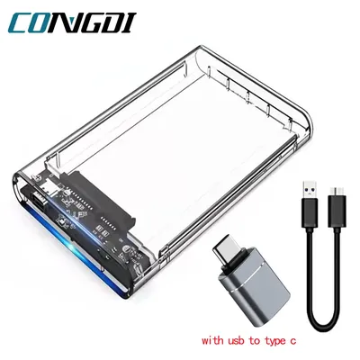 USB 3.0 HDD Enclosure 2.5inch SATA SSD Hard Drive Case with 5Gbps Transfer Speed Mobile External