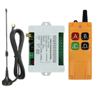 AC 100 110V 220V 4CH RF Wireless Remote Control Switch Radio Receiver With 2000M Long Distance