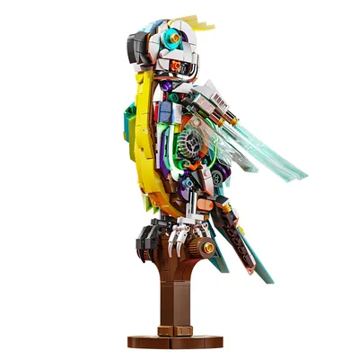 Parrot Building Blocks Kit Bird Animal Model Toys Creative Gifts for Kids and Adults for Home Decor