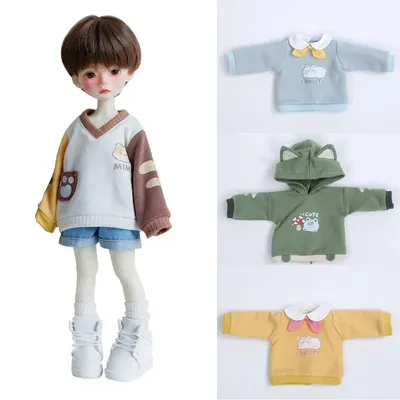 New 30cm BJD Doll Clothes Cat Pudding Hoodie Loose Jacket Pants for 1/6 ,big 1/6 ,YOSD Doll Clothes
