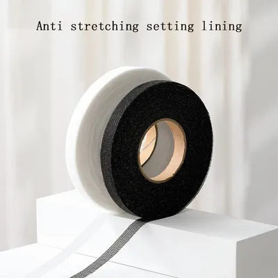 40m Black White Single-sided Interlining Adhesive Fabric DIY Sewing Accessories Prevent Clothes From
