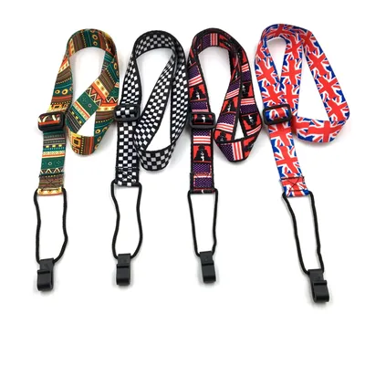 Guitar Strap Adjustable Polyester High-Grade Printing Ethnic Style Pure Cotton Embroidery String