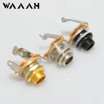 1pcs Electric Guitar Input Jack For Electric Guitar & Bass Guitar 1/4"" (6.35mm) Mono Jack Socket