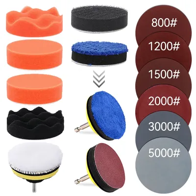 Car Detailing Polishing Sponge For Auto Headlight Restoration Kit With Buffing Pad Sanding Disc