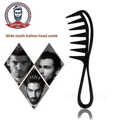 Barber Men Oil Comb Wide Tooth Shark Plastic Comb Hair Clipper Curling Salon Home Hairdressing Comb