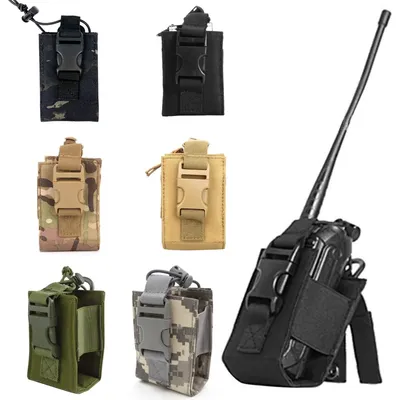 Hunting Walkie Talkie Holder Molle Radio Pouch Airsoft Interphone Storage Bag Small Outdoor Hiking
