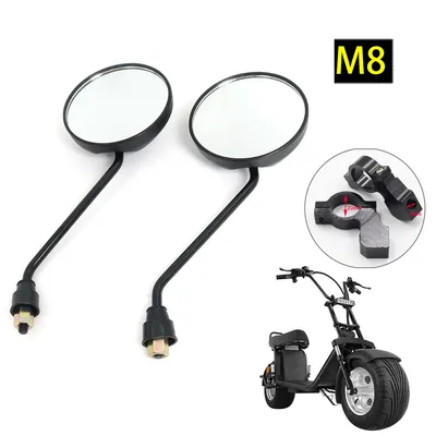 Electric Scooter Motorcycle Bike Reverse Mirror 8mm Rearview Universal For Citycoco Electric Scooter