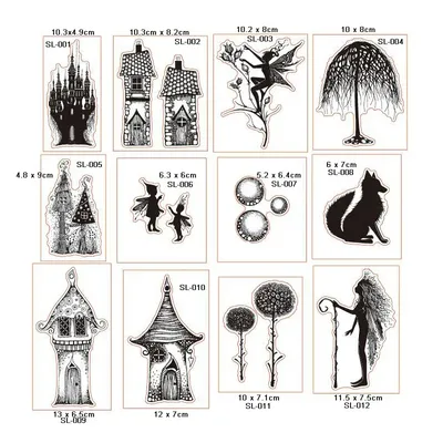 New Arrival Fairy Plants Clear Stamps for DIY Scrapbooking Card Transparent Silicone Stamp Making