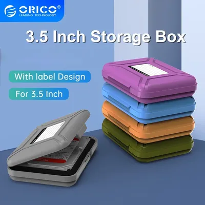 ORICO 3.5 Inch HDD Protection Box with Label Shockproof/Storage HDD Enclosure Cover Case Waterproof