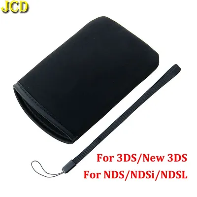 JCD Soft Cloth Protective Travel Carrying Storage Bag Pouch Case + Wrist Strap For New 3DS NDS Lite