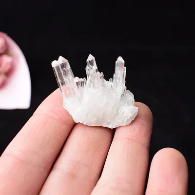 5PC Natural Crystal Cluster SiChuan Lemurian Seed Clear Quartz Healing Stones Specimen Home