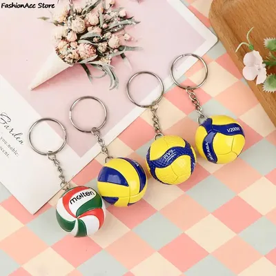 PVC Volleyball Keychain Ornaments Business Volleyball Gifts Beach Ball Sport Key Chain