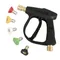 Short Handle High Pressure Washer Gun with 5 Spray Nozzle Tips For Car Washing And Garden Cleaning